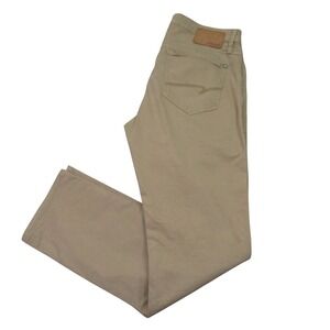 Mavi Mens 5 Pocket Chino Khaki Pants 32 X 32 Tan Zach Straight Leg Stretch